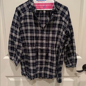 Madewell small linen blend tunic top